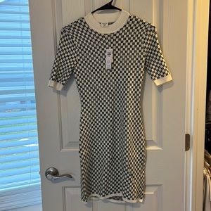 Abercrombie & Fitch Mockneck Checkered Mini Dress—NEVER WORN WITH TAGS